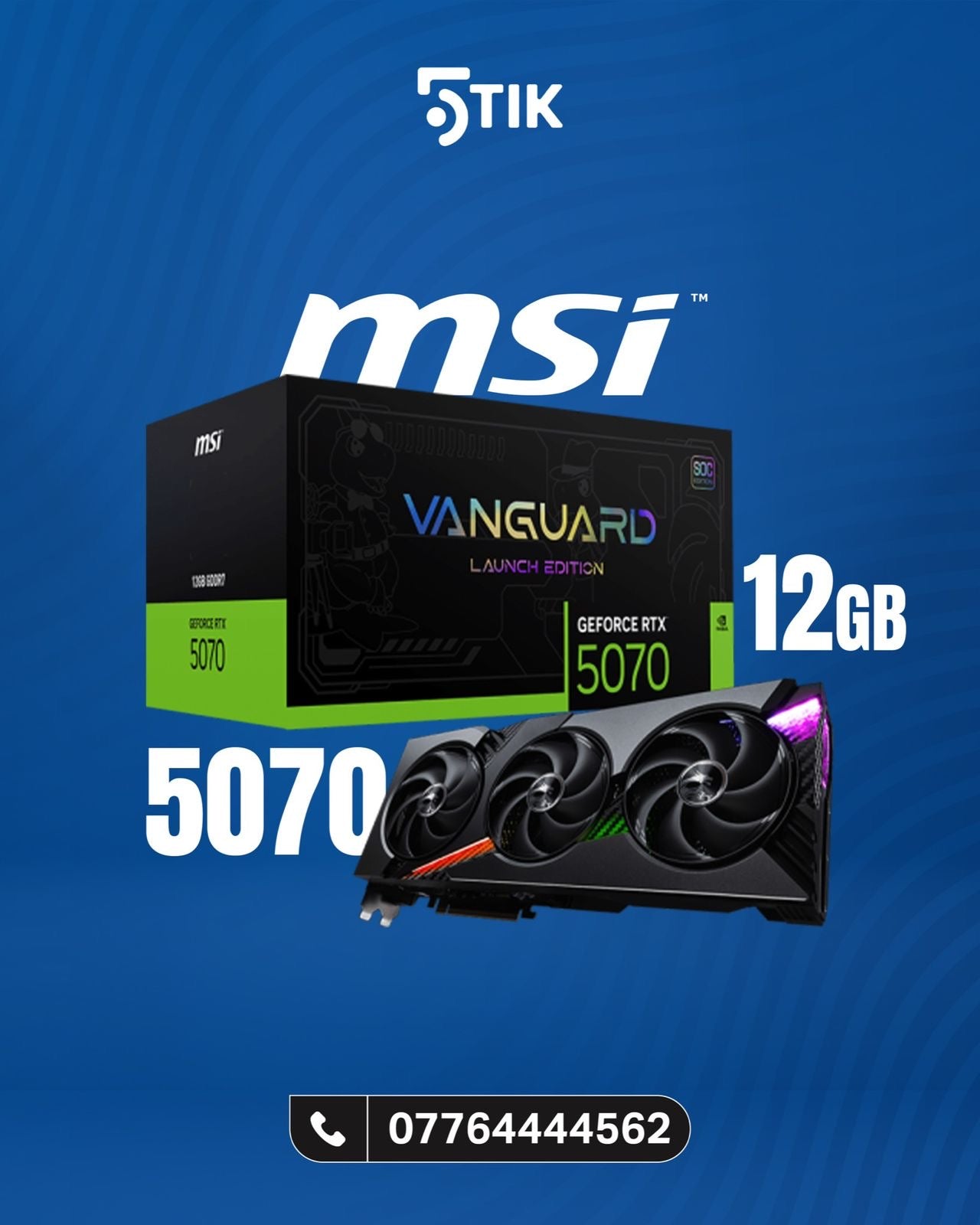 MSI GeForce RTX 5070 VANGUARD Launch Edition 12GB