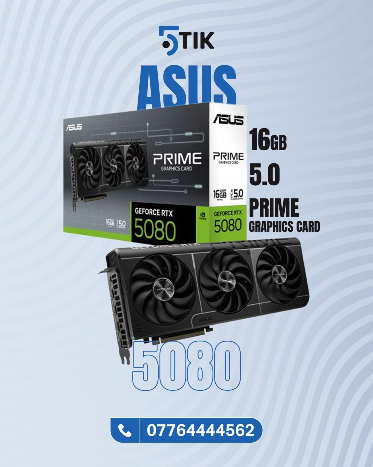 ASUS PRIME GeForce RTX 5080 16GB (PCIe 5.0)